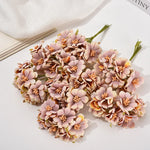 bouquet fleurs artificielles violet rose anniversaire mariage décoration intérieure scrapbooking boîte cadeau minimaliste