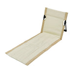 chaise pliable moderne portable clips sac rangement beige noir extérieur camping plage