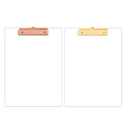 porte documents transparent rose doré moderne clip métallique a4 minimaliste