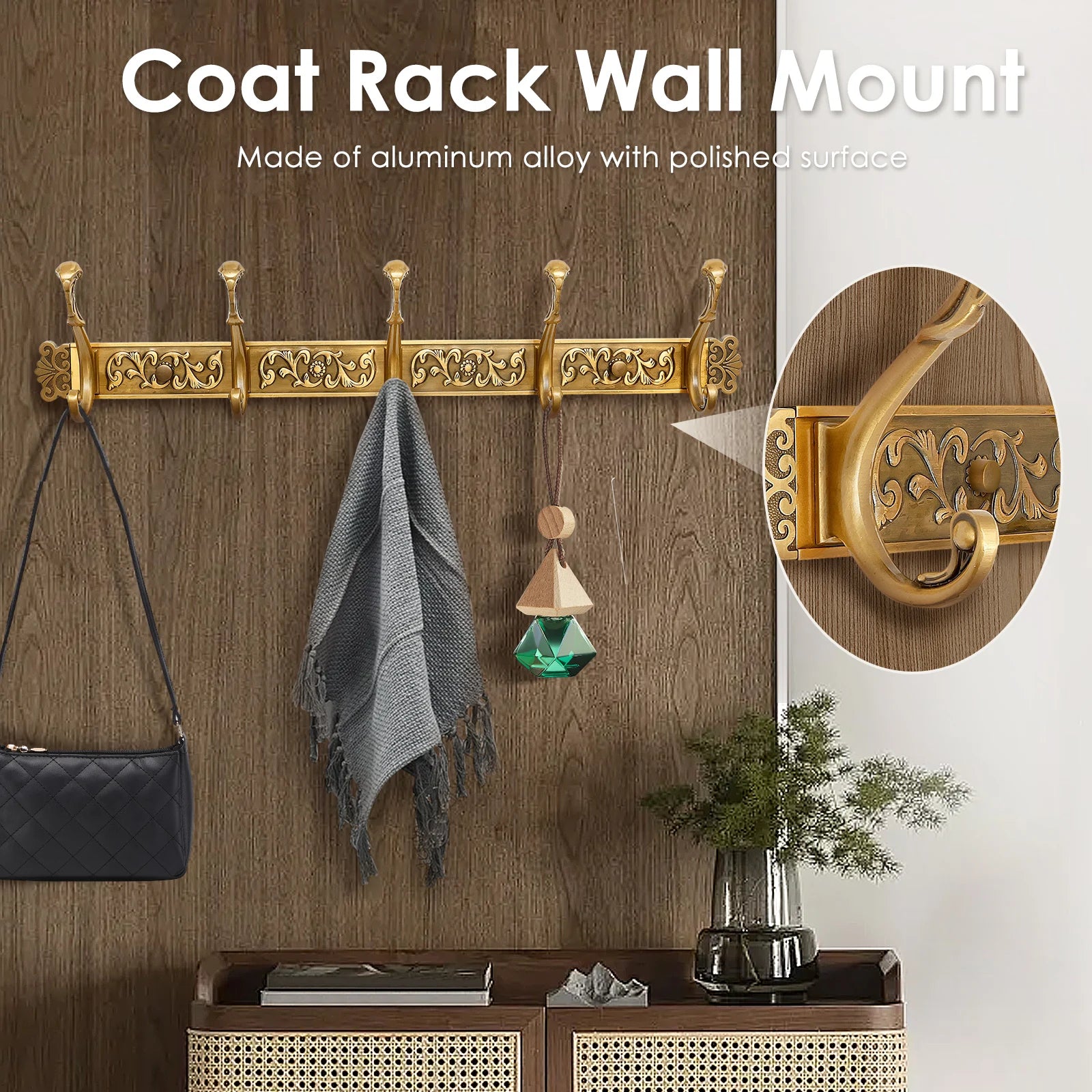 Comparaison de taille du porte-manteau mural vintage
