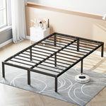 lit simple cadre métal rangement vis moderne noir 700lbs assemblage queen full king twin
