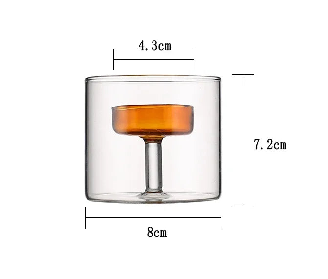 bougeoir transparent moderne bougie pied central mariage décoration table minimaliste