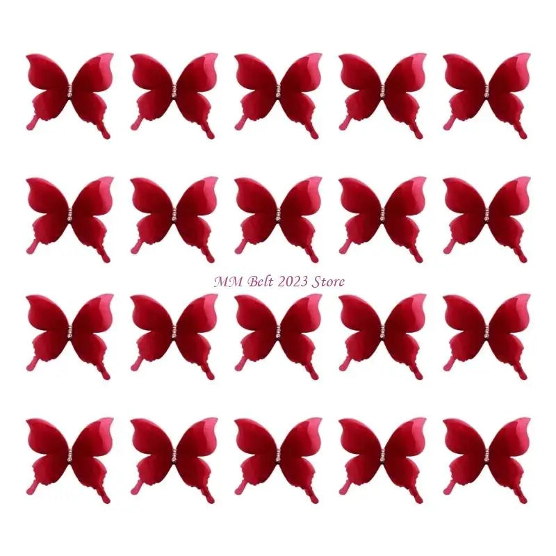 papillons décoratifs adhésifs blanc rose bleu marine rouge noir elegance enfants translucent veines strass