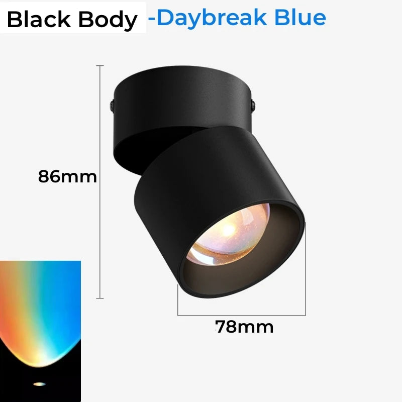 Spot lumineux led moderne surface mounted blanc noir flux lumineux 60 249 vcertifié fcc