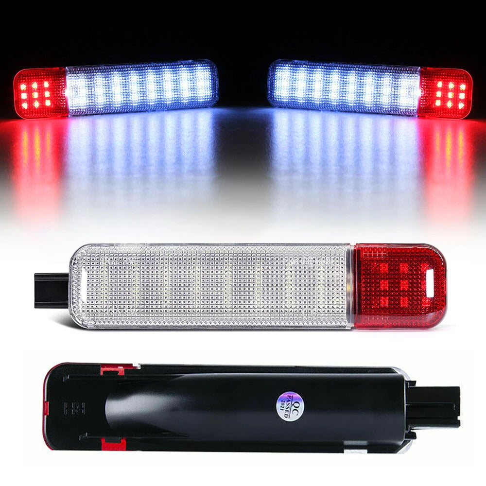 panneau porte led rouge blanc adhésif moderne connecteur électrique 12v 3w voiture 2003 2009