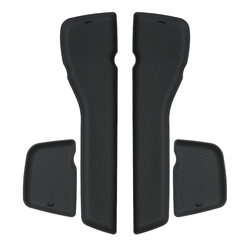 protège pieds voiture moderne noir rayures diagonales intérieur auto protection voiture gel silice
