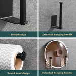 porte serviettes porte papier toilettique acier inoxydable réutilisable moderne clips crochets noir multifonctionnel sans