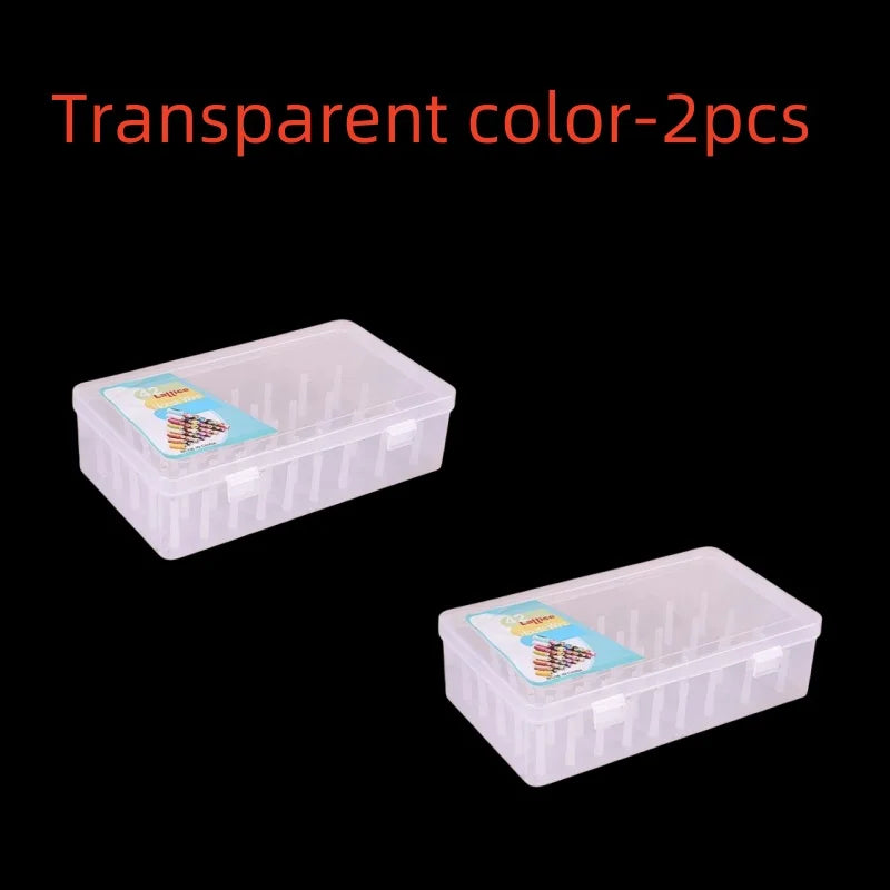 boîtes rangement fil transparentes pratiques modernes poignées bobines couleurs diverse outils couture broderie