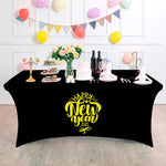 housses table graphiques moderne noir blanc réutilisables 4ft 6ft 8ft