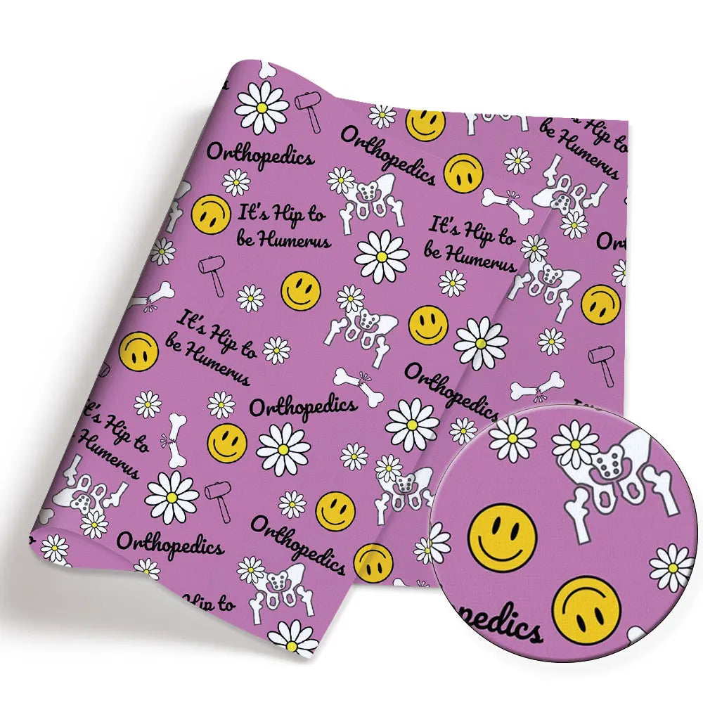 serviettes bohèmes imprimées smileys enfants violet jaune bleu clair coton polyester