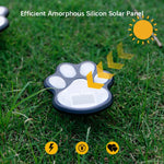 lampes solaires led patte animale exterieur decoration jardin noir blanc orangé
