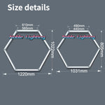 plafonnier led hexagonal moderne structure géométrique blanc lumineux 2000 lumens
