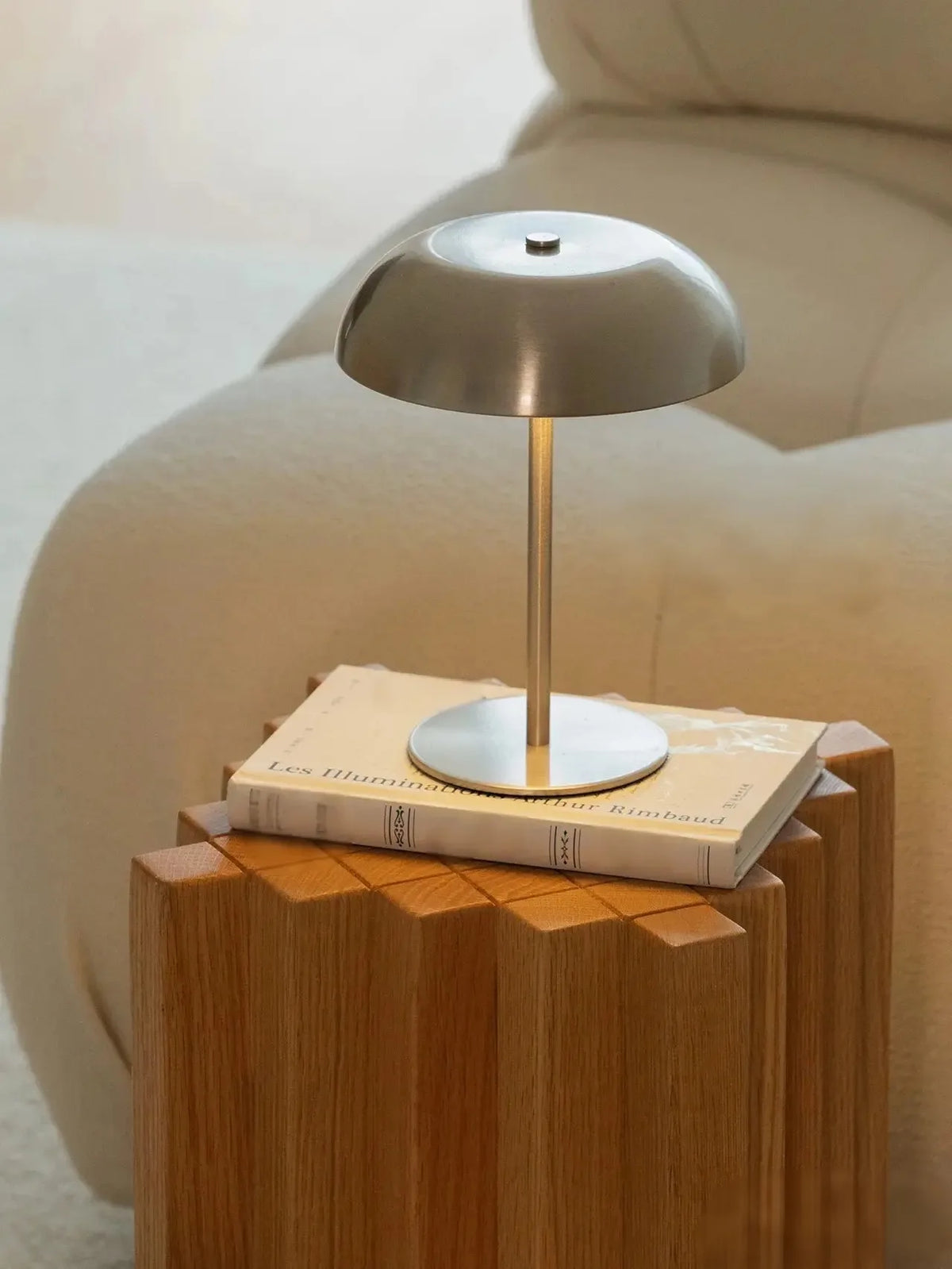 lampe table led rechargeable couleur doré moderne sans fil intensité variable blanc rouge portable