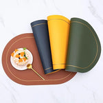 tapis table rond moderne élégant bordure dorée imperméable salle manger cuisine