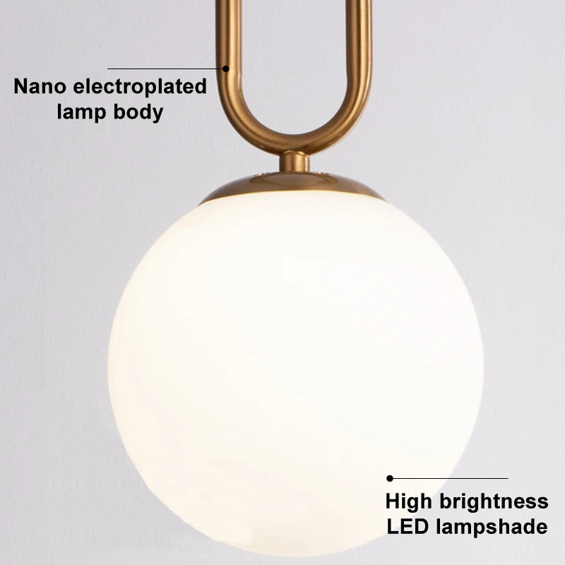 lampe suspendue moderne or spherique minimaliste salon chambre étude opacité ajustable 2m