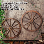 roues chariot bois vieilli décorations murales rustiques suspension cordes jute vintage champêtre