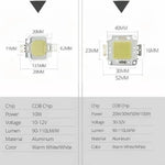 puce led cob 10w 20w 30w 50w 100w blanc chaud blanc plate moderne haute