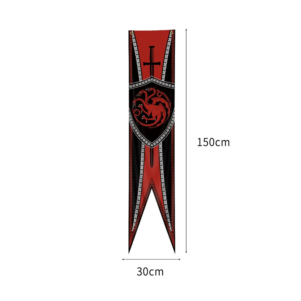 bannière médievale dragon lion griffon lannister st include oc el doré oc eyelets goth