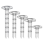 support plante grimpante métal noir structure circulaire annneau horizontal moderne jardin 150cm