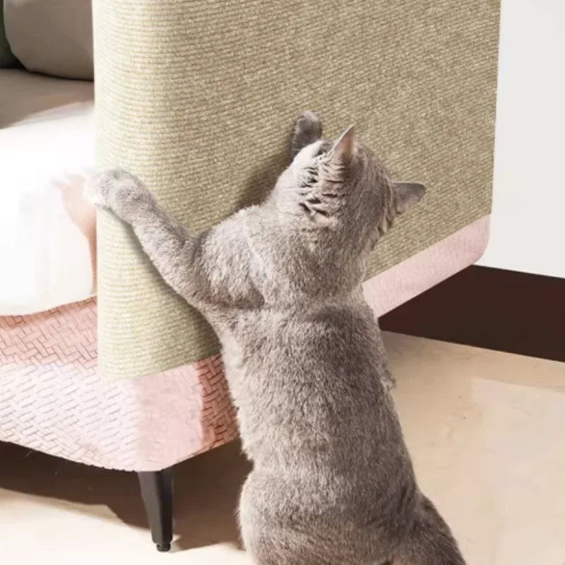 sticker adhésif anti griffure protection canapé moderne tissu motifs chats couleur beige noir gris