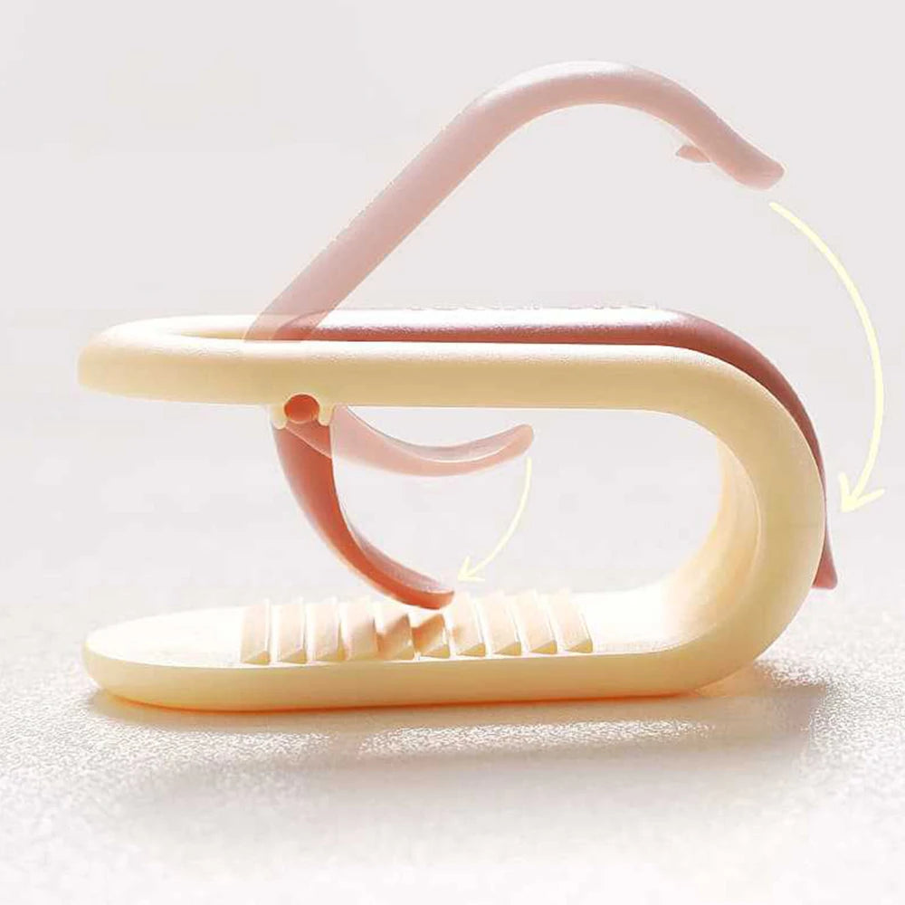 clips rangement moderne rose clair beige vert pastel violet adhésifs minimalistes pièces invisible housse