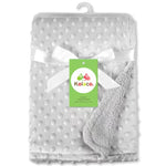 couverture bébé bleu clair motif points polaire douce hiver été maternité unisexe coton solide
