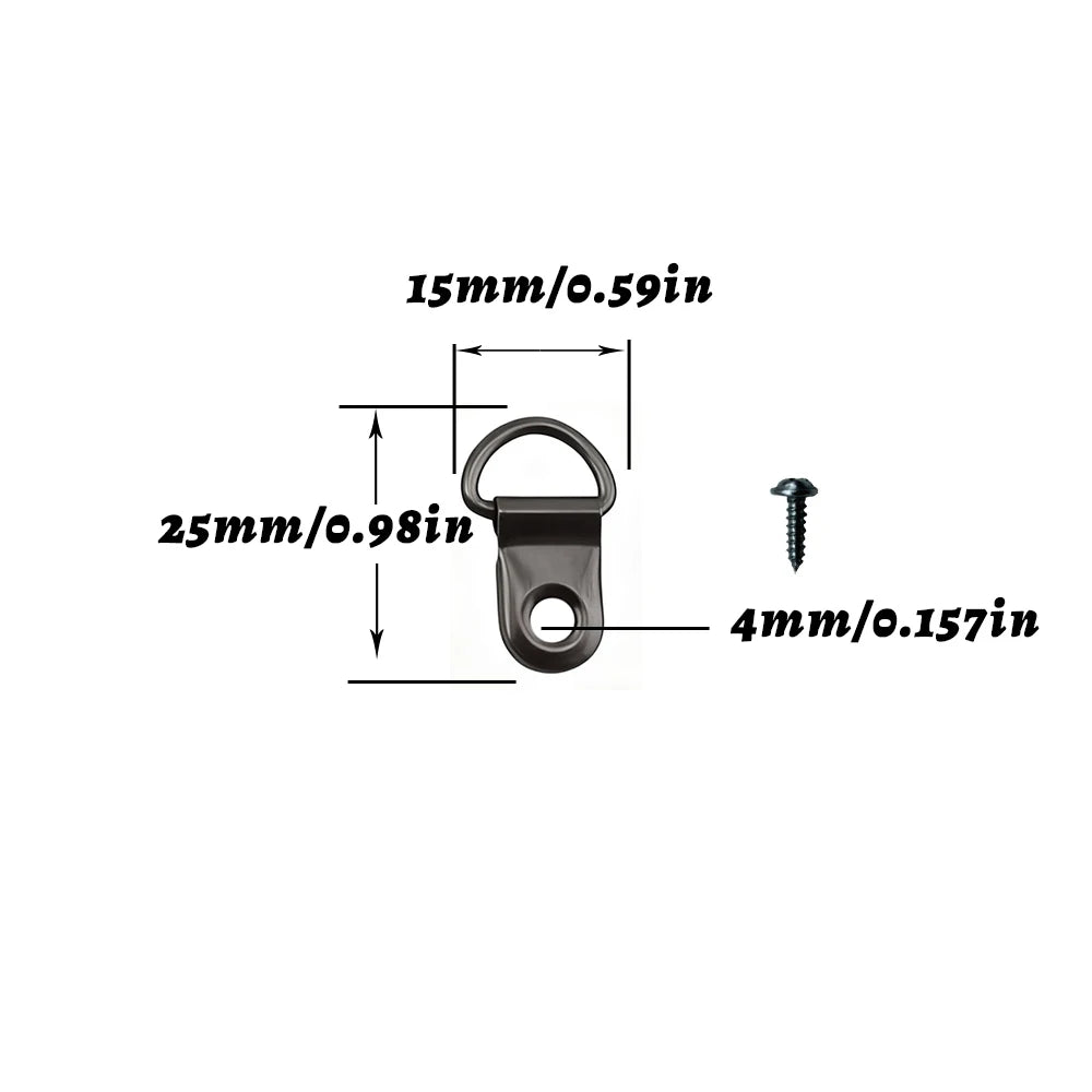 anneaux suspension cadres moderne argent doré noir rotation 180 vis électroplaqués solides durables