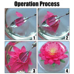 outils décorateurs desserts seringue feuilles plastique transparent graduations embouts métal argenté fleurs gelée