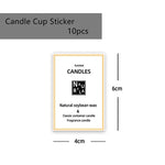 bougies parfumées blanc noir doré capsules boîtes kraft diy matériel stickers verre métal deco