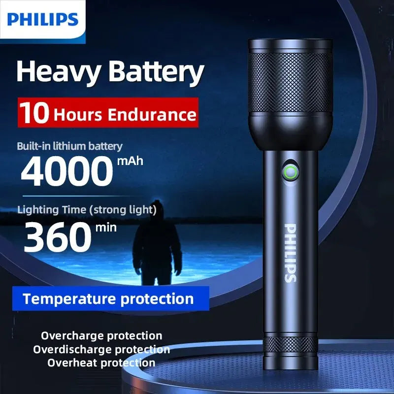 lampe torche noire texturée moderne 20w alliage aluminium éclairage 500mètres led camping