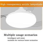 ventilateur led moderne blanc télécommande batterie sèche invisible fixe e27