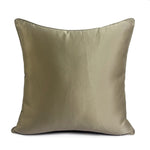 coussin décoratif rectangulaire brodé motif floral feuilles couleur beige clair maison siège voiture