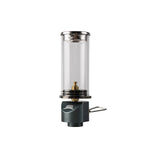 lampe gaz vintage rétro argent doré bleu métal transparent verre fixée tringle decoration fonctionnelle