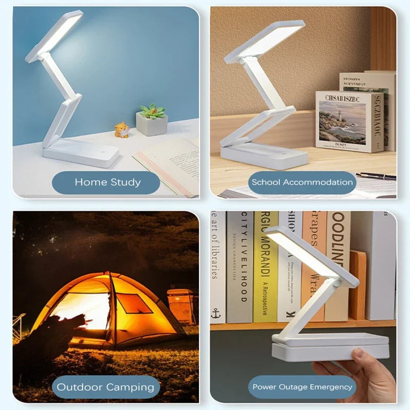lampe table pliable moderne blanc plissé led rechargeable port usb.toucher interrupteur