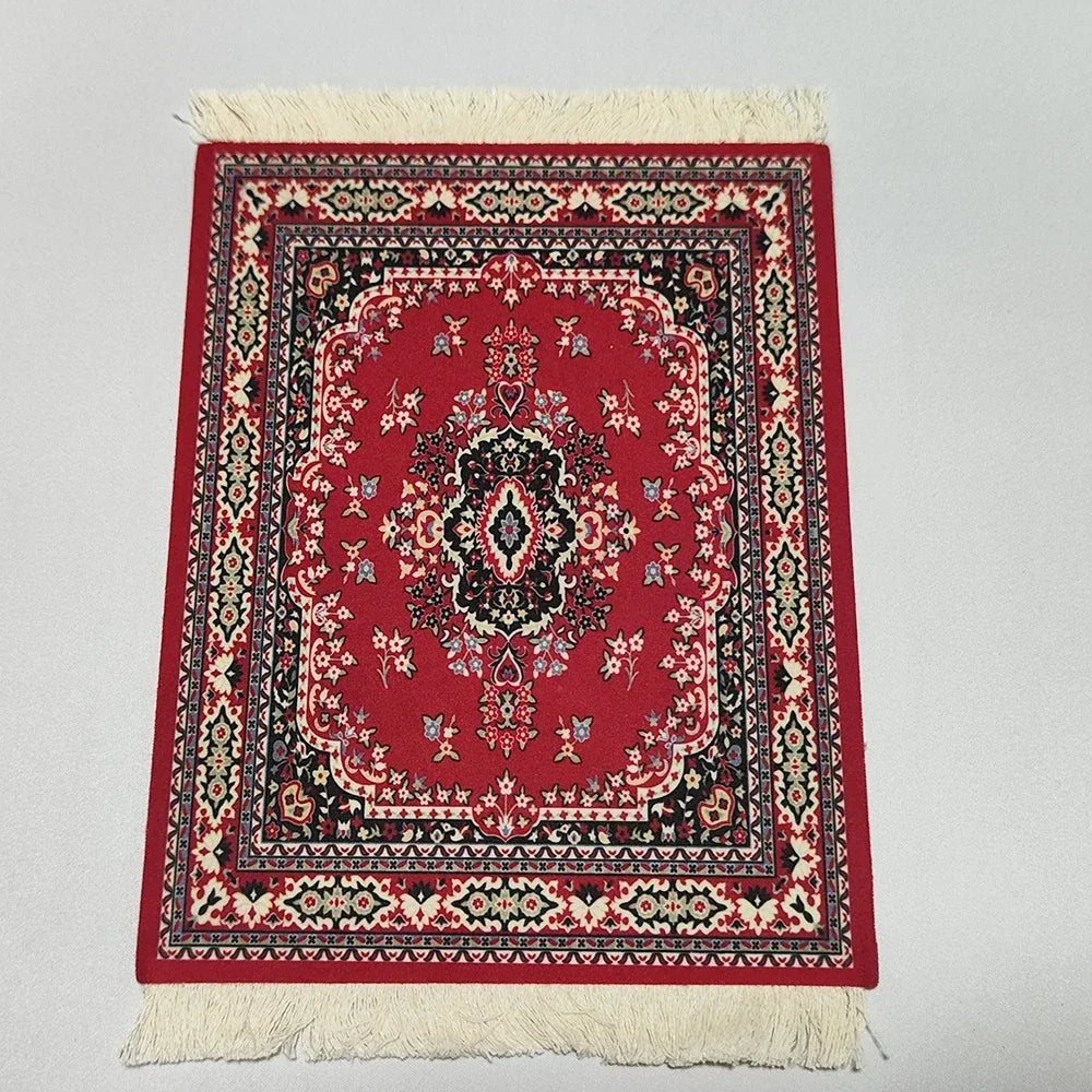tapis souris motif fleurs persan classique caoutchouc antidérapant informatique bleu