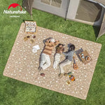 tapis camping imperméable tissu toile beige motif floral moderne durable humide résistantextérieur pique nique