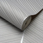 papier peint moderne rayé velours daim bleu gris beige résistant l'humidité anti moisissure soundproof
