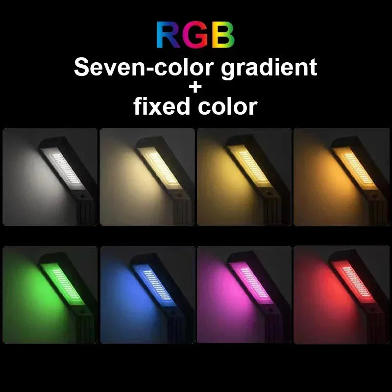 lumière solaire ip65 led rgb noir moderne extérieure jardin allée patio