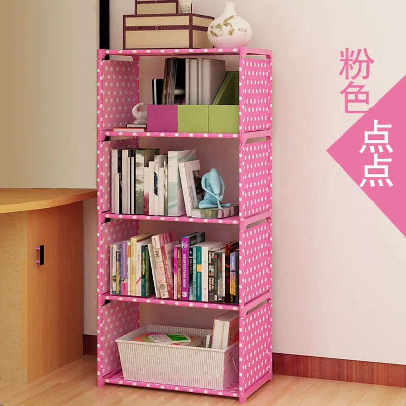 étagère modulaire étagères murales livres modernes minimaliste pois tissu meuble salon