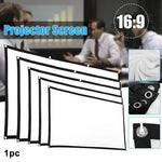 écran projection tissu blanc noir moderne 60 72 84 100 120 150 pouces adhésif