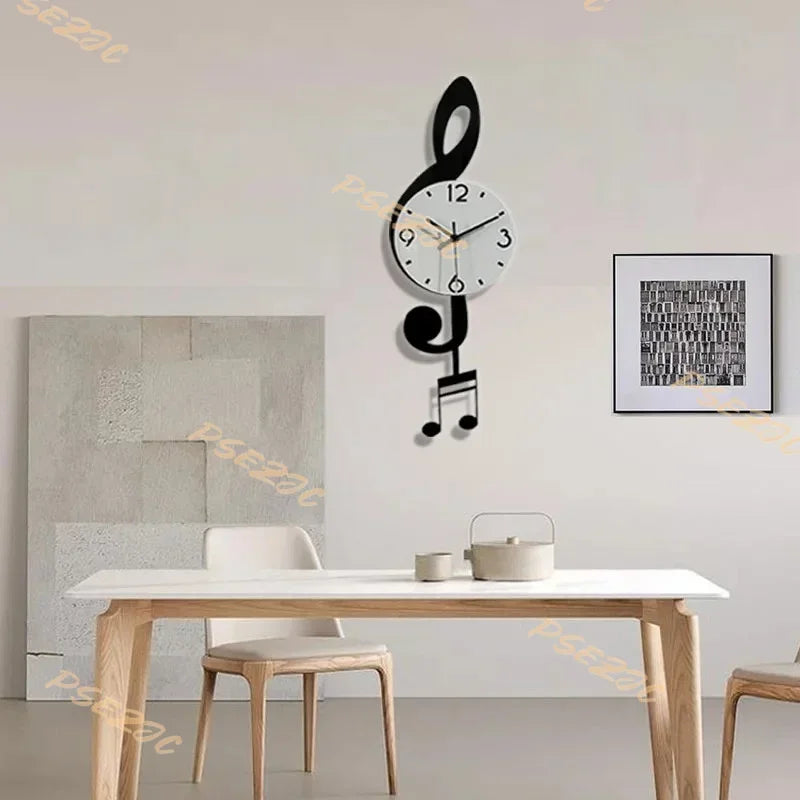 Vue de profil de l'horloge à pendule en acrylique