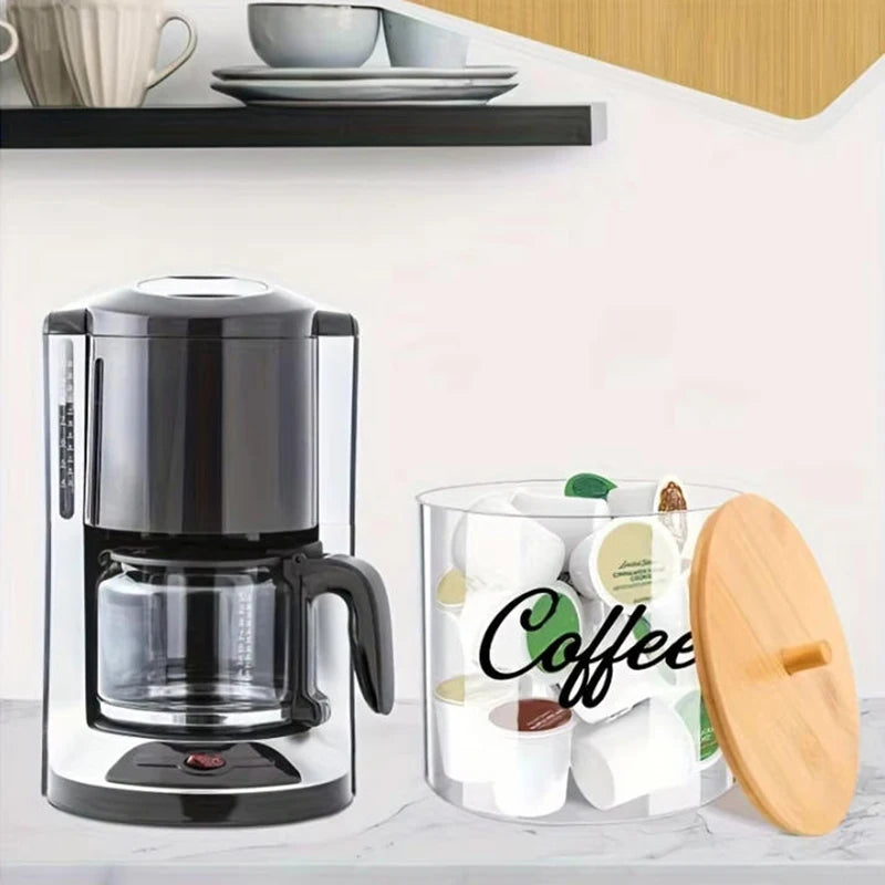 boîtes rangement transparentes couvercle bois clair modernes pots organisation capsules minimalistes
