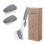 brosse vaisselle multifonctionnelle gris transparent respectueuse environnement moderne pratique non slip