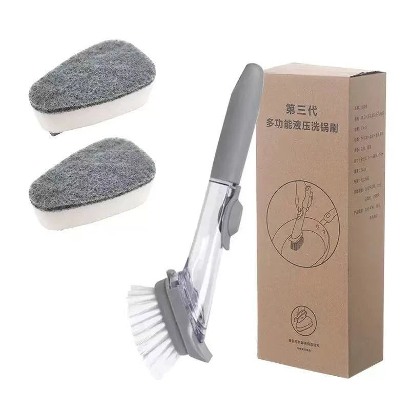 brosse vaisselle multifonctionnelle gris transparent respectueuse environnement moderne pratique non slip