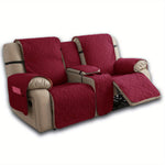 couvre siège fauteuil inclinable gris beige texture géométrique moderne bandes ajustables poche pratique