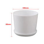 pots fleurs modernes blancs soucoupe plante verte intérieur extérieur hexagon rond polygonaux