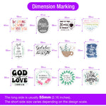 autocollants calligraphiques biblique motifs floraux moderne multicolore transparent waterproof scrapbook journal intime portable