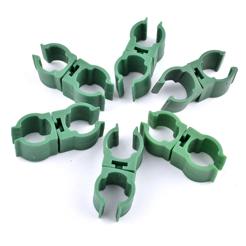 lot clips fixation vert support plante treillis jardinage plastique robuste