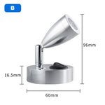 lampe table led 12v noir argent contemporaine réglable interrupteur aluminium mat