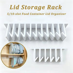 rangement couvercles blanc pratique moderne fixation murale compartiments divers conteneurs cuisine organizerHooks